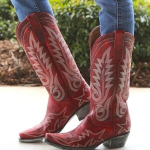 OLD GRINGO WOMEN'S NEVADA RED 13" BOOT Sz 8.5 GUC